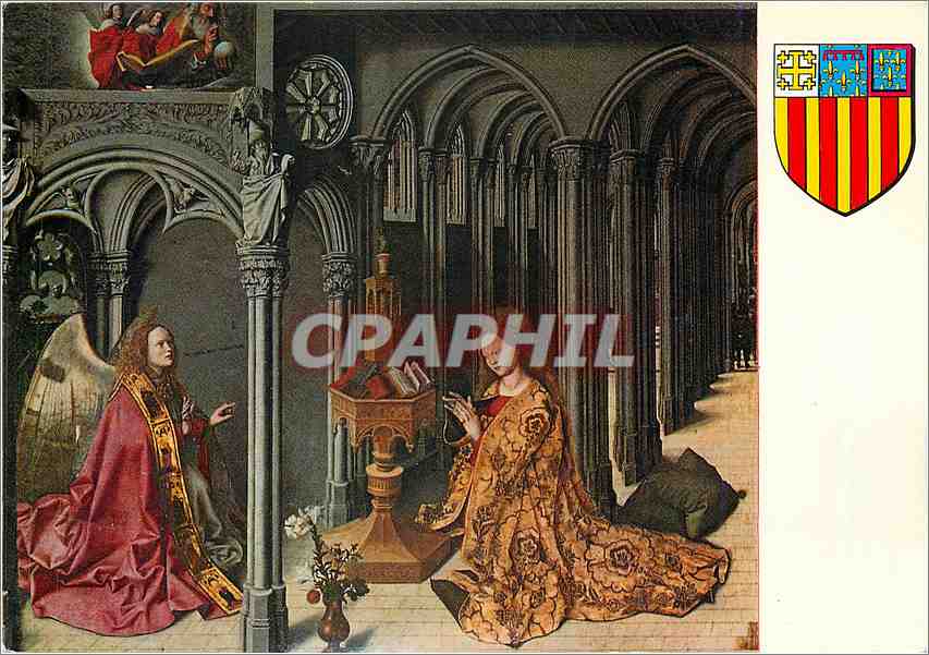 CPM La Cite du Roy Rene Aix en Provence Eglise Sainte Marie Madeleine Parite centrale du Triptyque d