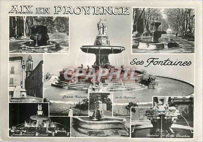 CPM Aix en Provence Ses Fontaines
