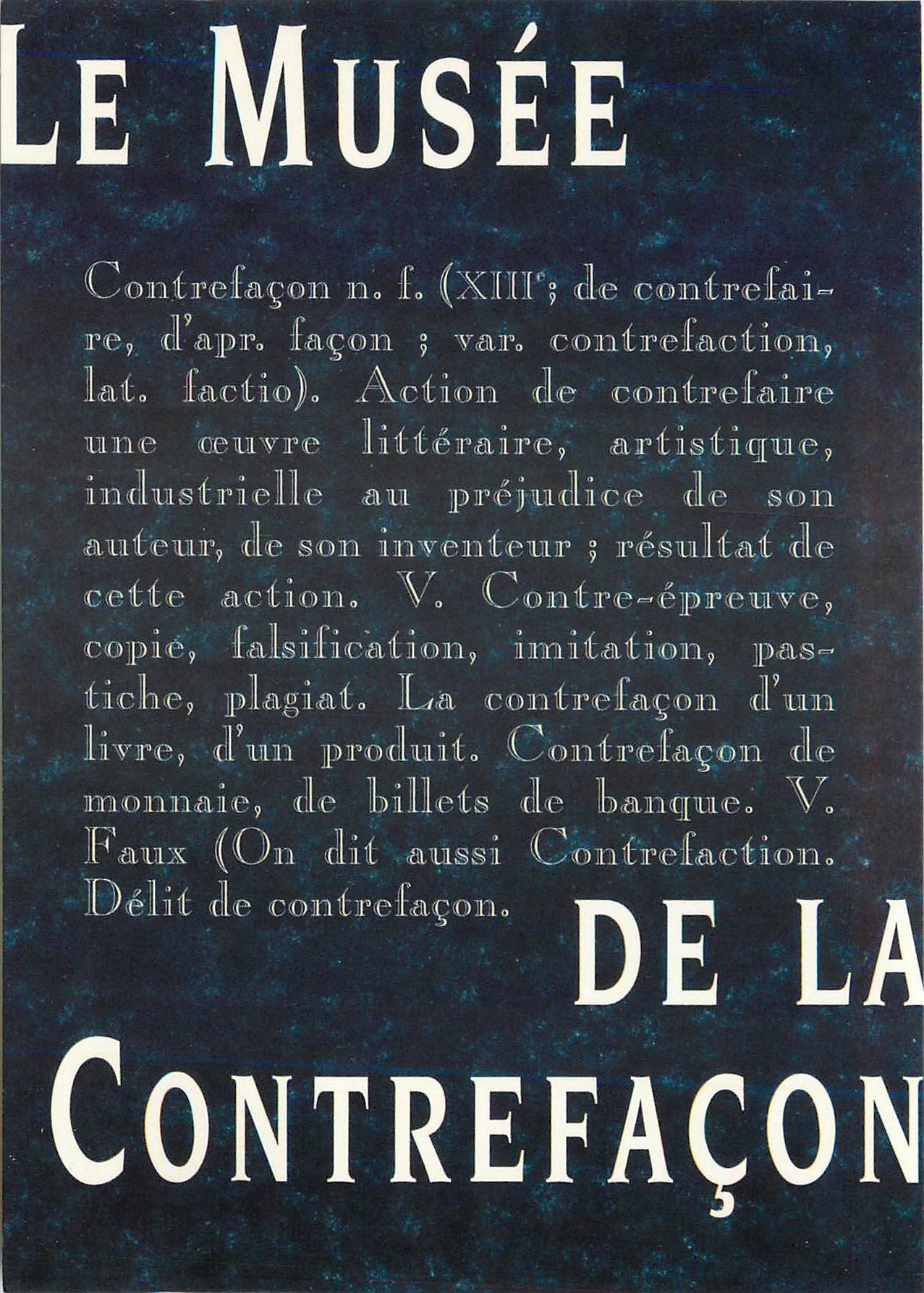 CPM Le musee de la Contrafacon Rue de la Faisanderie Paris