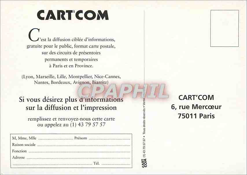 CPM Si nos presentoirs sont vides vos evenements vont faire le plein Cart Com — Verso