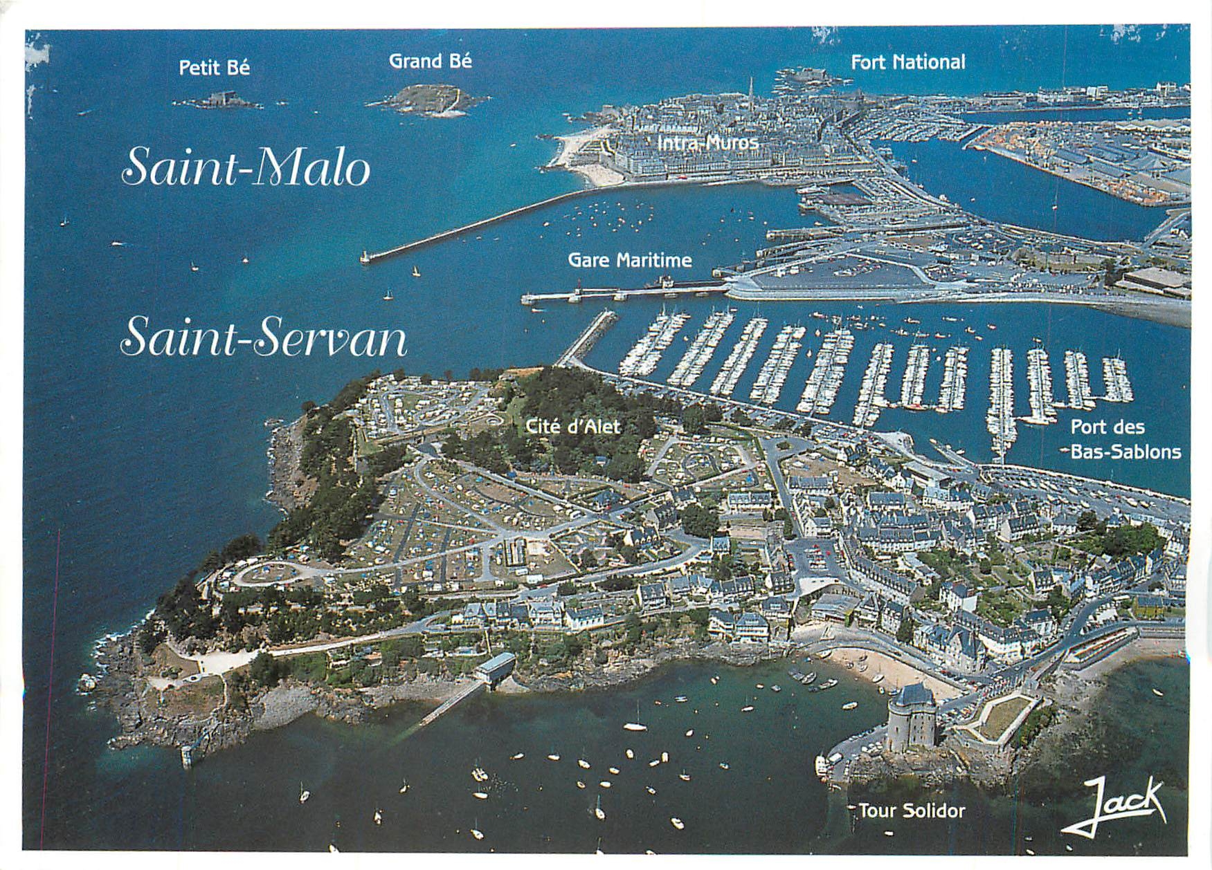 Saint-Malo — vue aérienne des ports et des îles — Jack