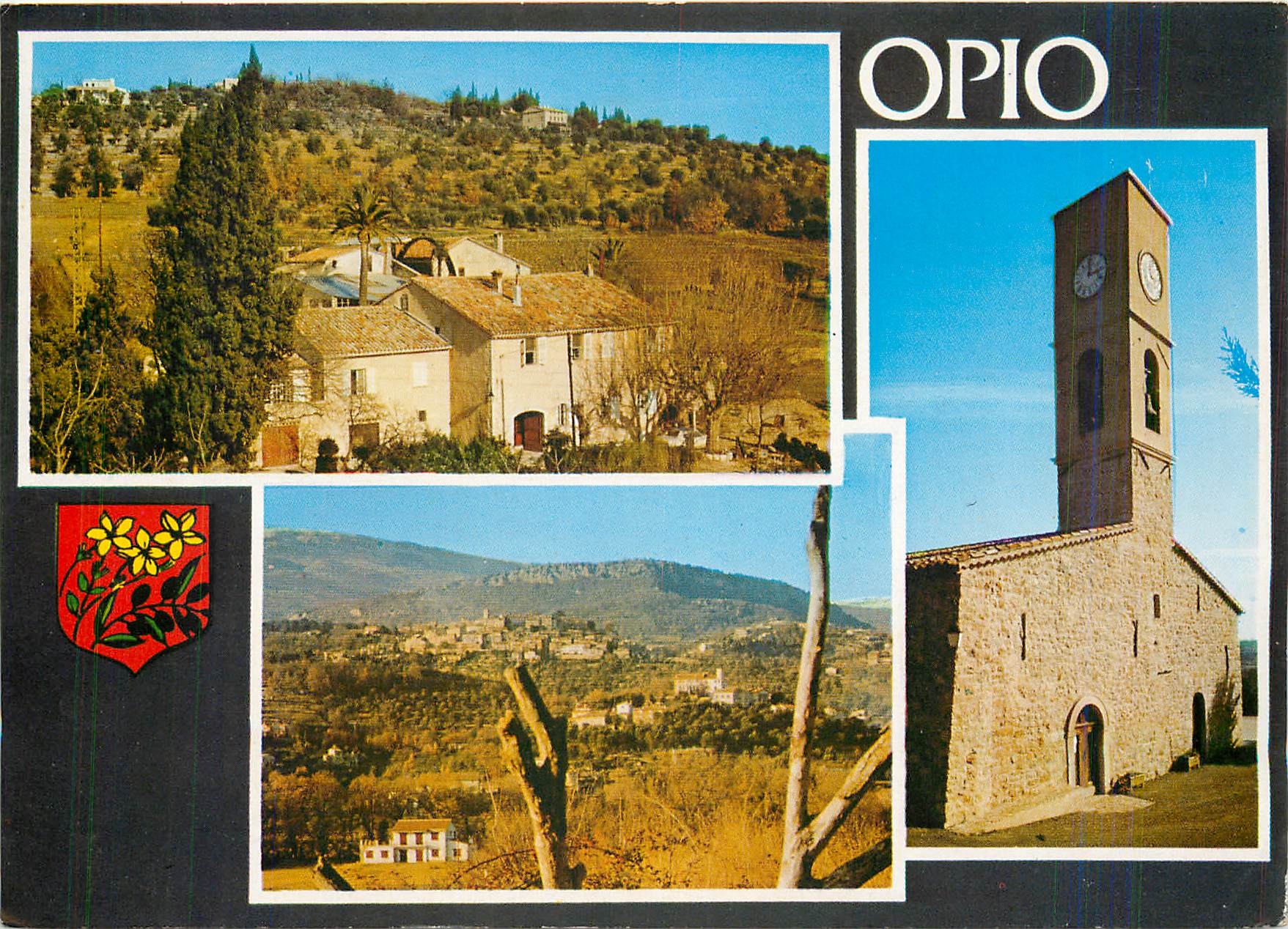 CPM Opio (A M) Le vieux moulin a huile vue generame l'eglise