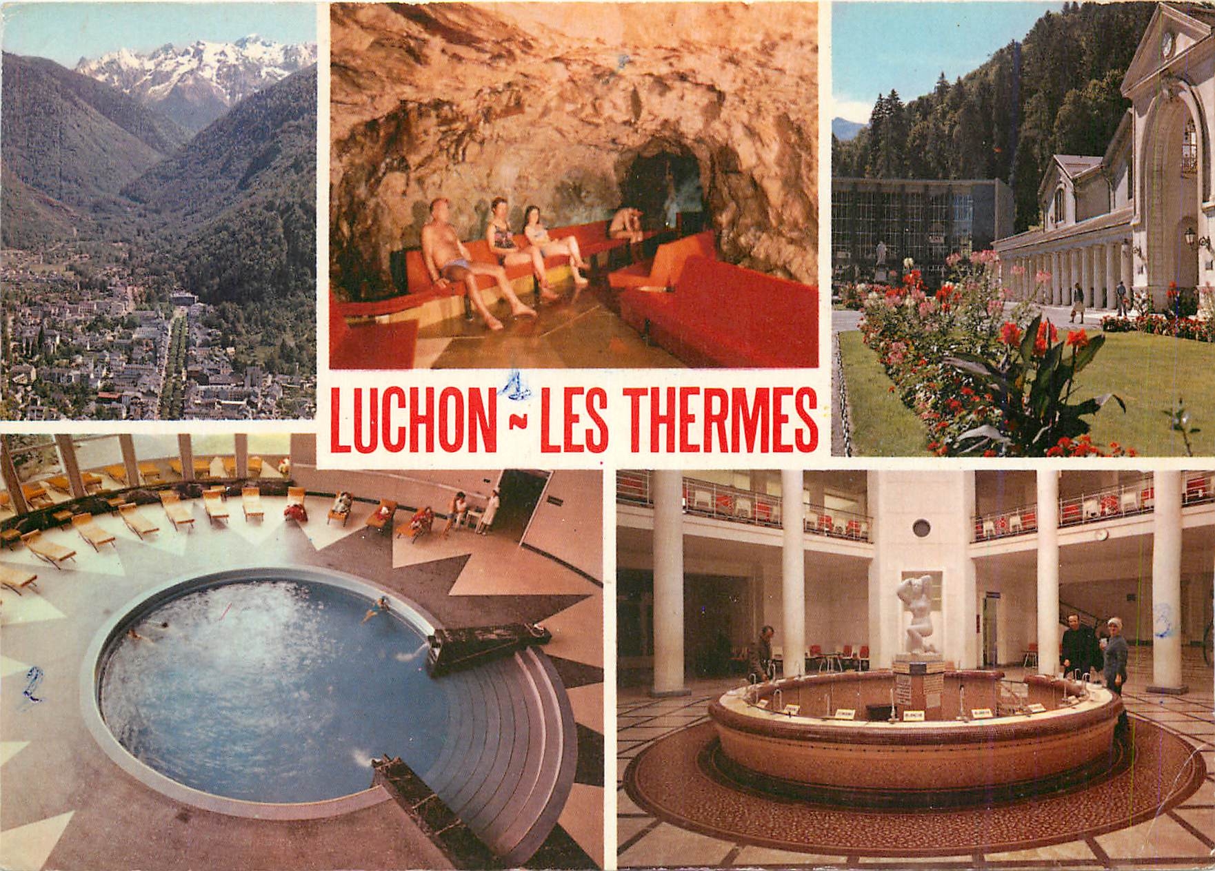 CPM Luchon (Haute Garonne) Vue generale le radio Vaporuim sulfure (32 a 48) les Thermes exterieur et