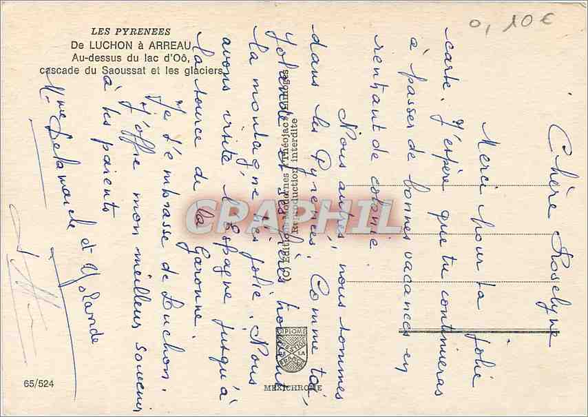 Les Pyrénées — De Luchon à Arreau, cascade du Saoussat et les glaciers — éditeur IRIS — Reverso