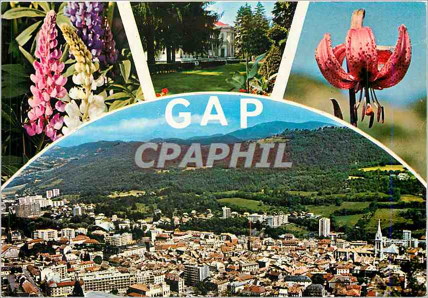 Gap — vue panoramique et fleurs — CPAPHIL