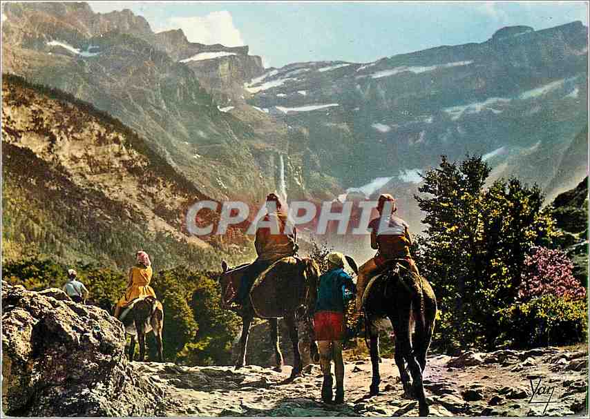 CPM Nos Belles Pyrenees Gavarnie (H P) Depart pour le Cirque