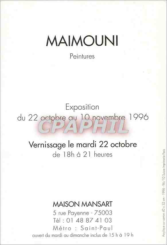 CPM Maimouni Peinture — Verso