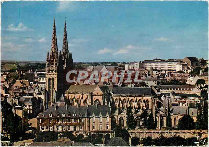 CPM Quimper (Finistere) Sa Cathedrale vue du Frugy