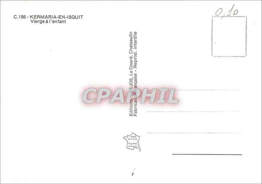 CPM Kermaria en Isquit Vierge a l'enfant — Rückseite