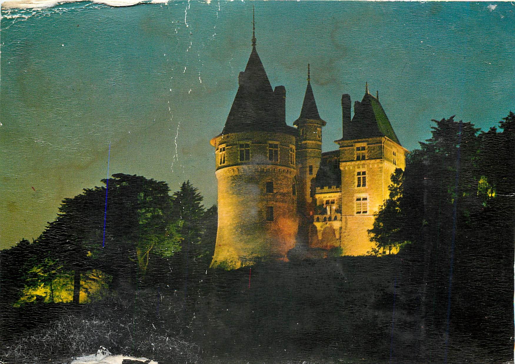 CPM Pornic (Loire Atlantique) Le chateau de nuit