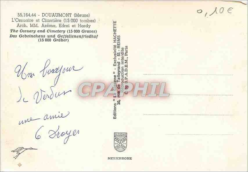 Douaumont — Ossuaire et Cimetière (15 000 tombes) — Editions "La France" — Reverso