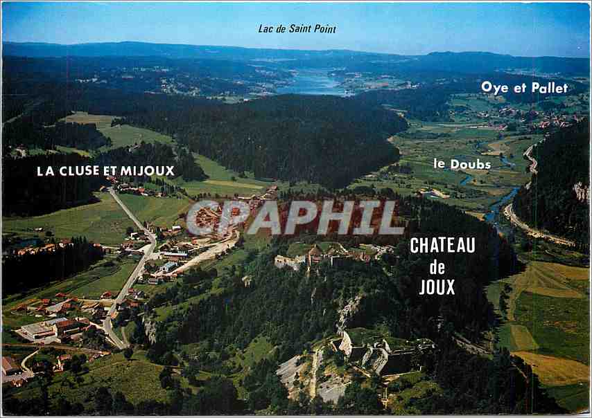 CPM Paysages du Haut Doubs La Cluse et Mijoux le chateau de Joux le lac de Saint Point Oye et Pallet