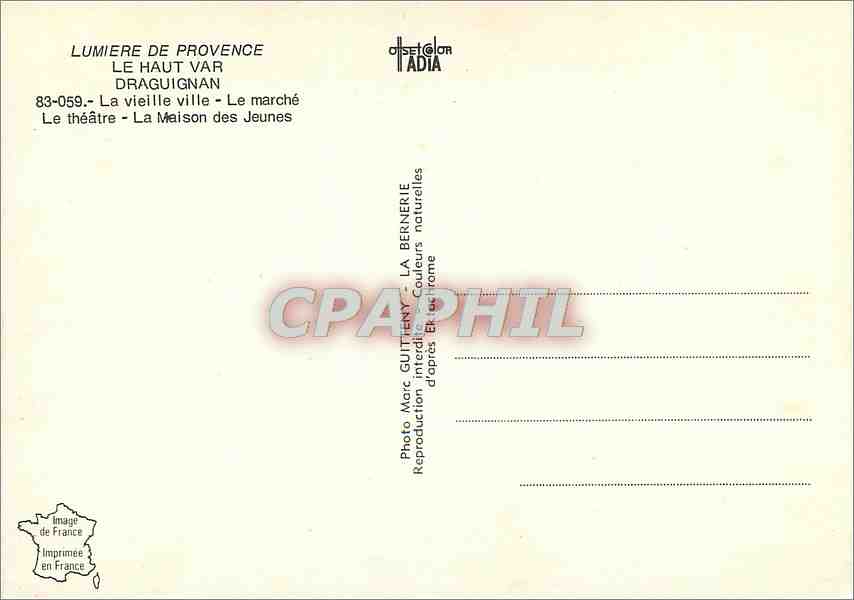 Draguignan — vue aérienne, marché, rue et jardin — CPAPHIL — Reverso