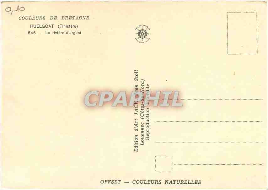 CPM Huelgoat (Finistere) La riviee d'argent — Rückseite