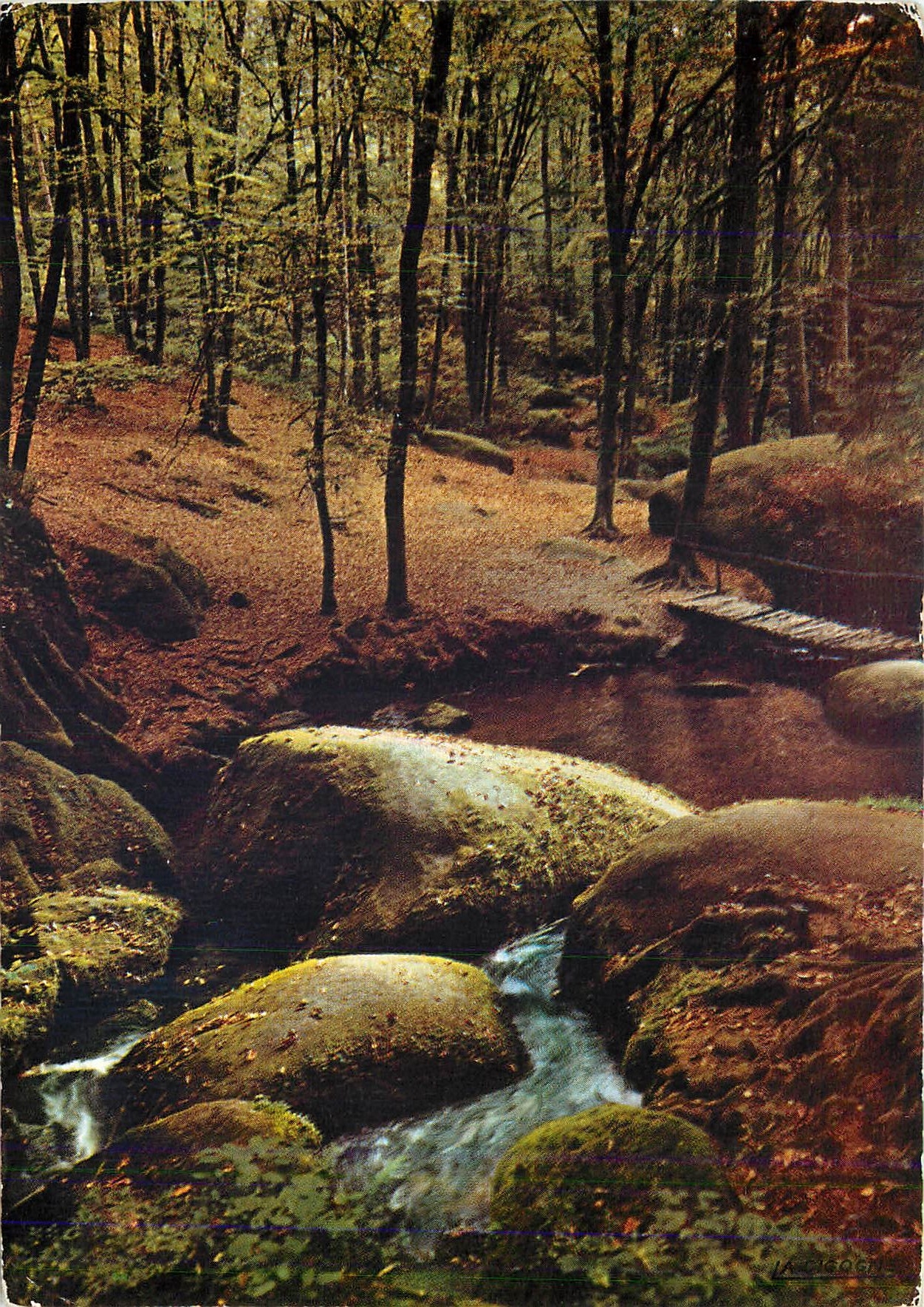 CPM Huelgoat (Finistere) Petit petit pont sur la mare aux sangliers
