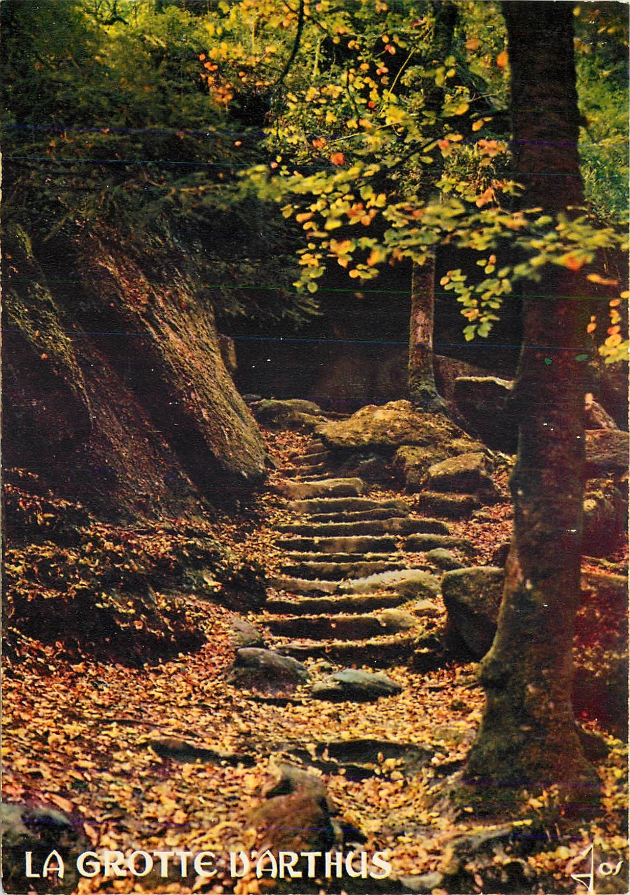 CPM Huelgoat (Finistere) La grotte d'Arthus