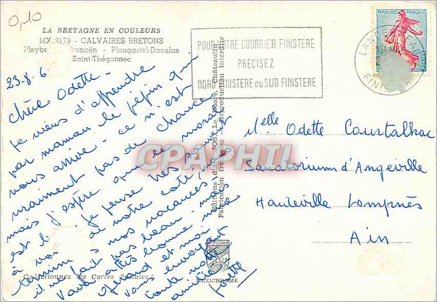CPM Calvaires Bretons — Rückseite
