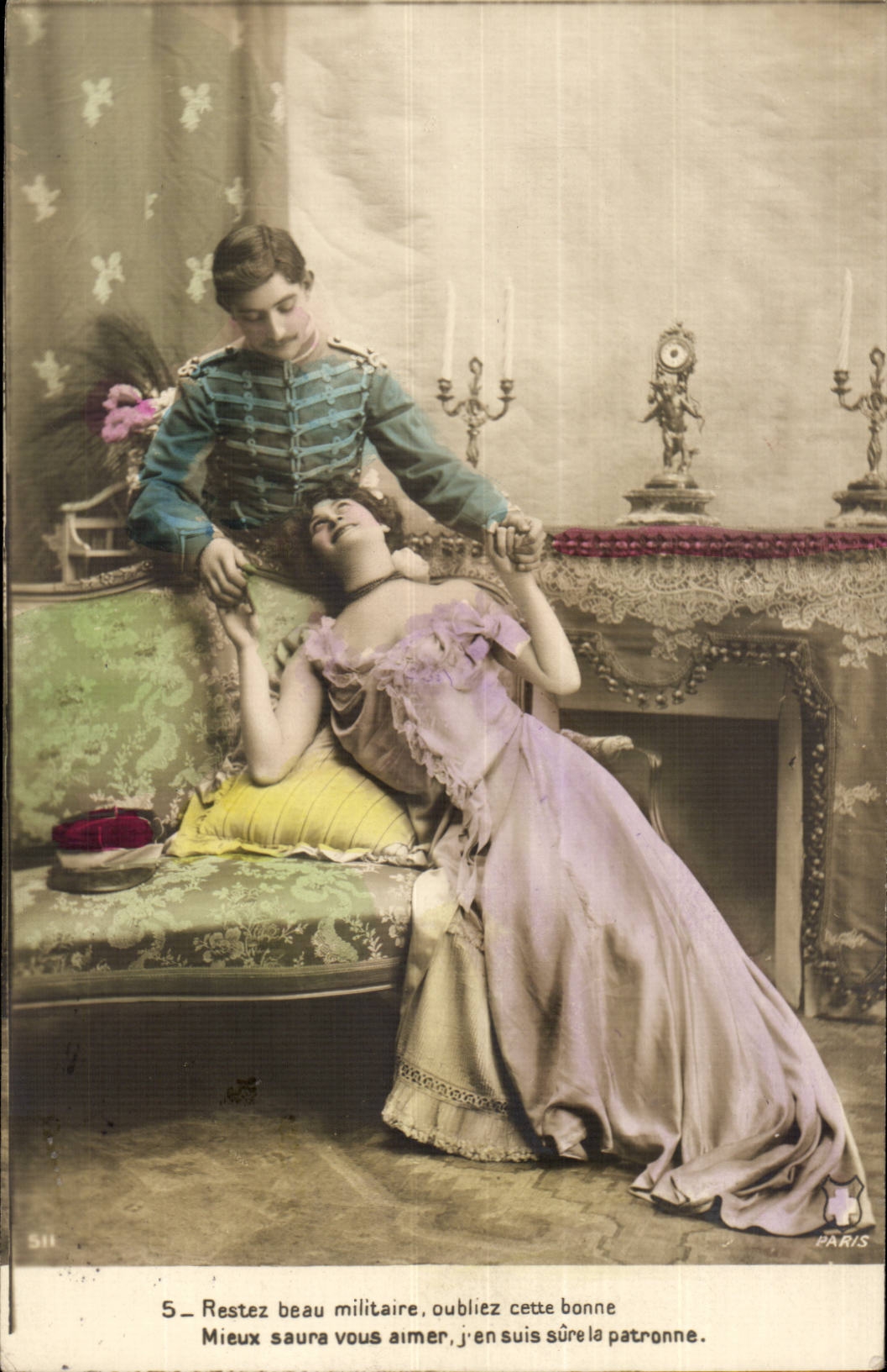 Soldado y mujer — escena amorosa — París, n° 511