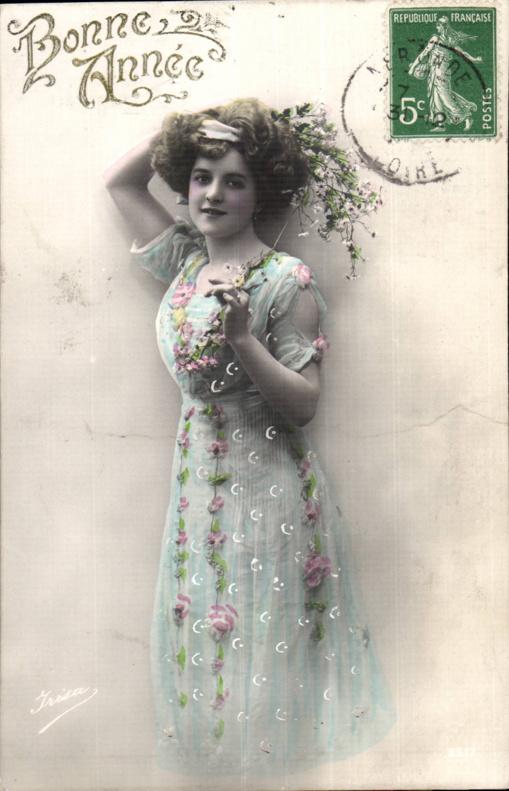 CPA Fantaisie Femme Bonne annee