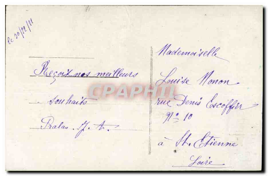 CPA Fantaisie Femme Bonne annee — Verso