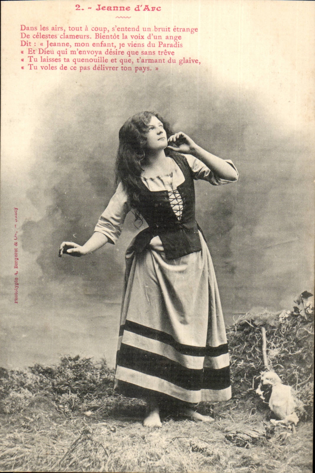 Jeanne d'Arc — poème et portrait — Imatolyphie L. Barguet & Co.