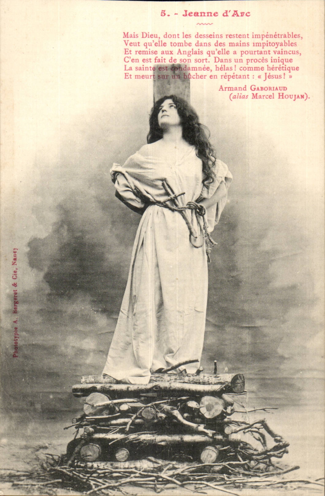 Jeanne d'Arc — exécution — Phototypie A. Bergeret & Cie, Nancy