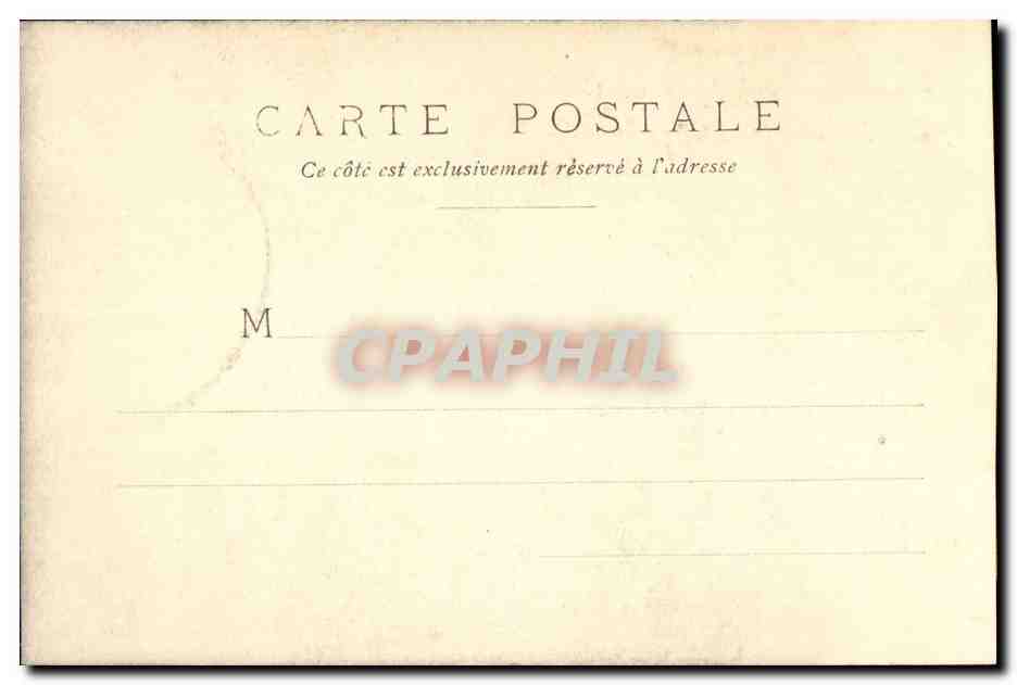 Jeune femme en robe à motifs — paysage avec église et château — texte poétique — éditeur non visible — Achterkant
