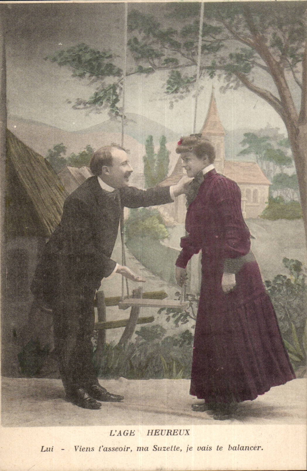 L'ÂGE HEUREUX — scène de balancement — éditeur non identifié