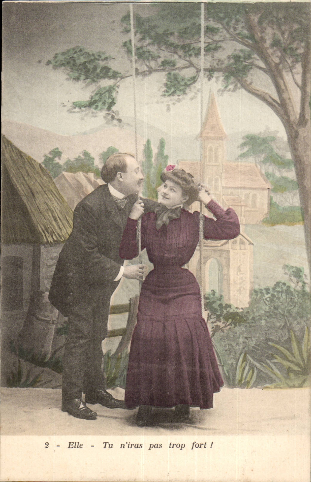 Scène de couple au village — éditeur non visible — n° de série 2