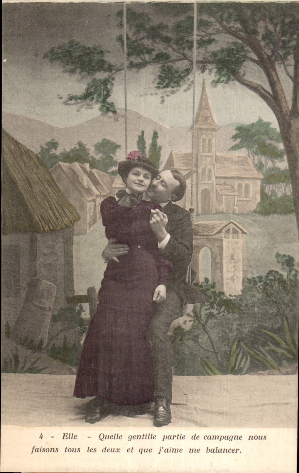 Couple en balancement — scène de campagne — éditeur inconnu, n°4