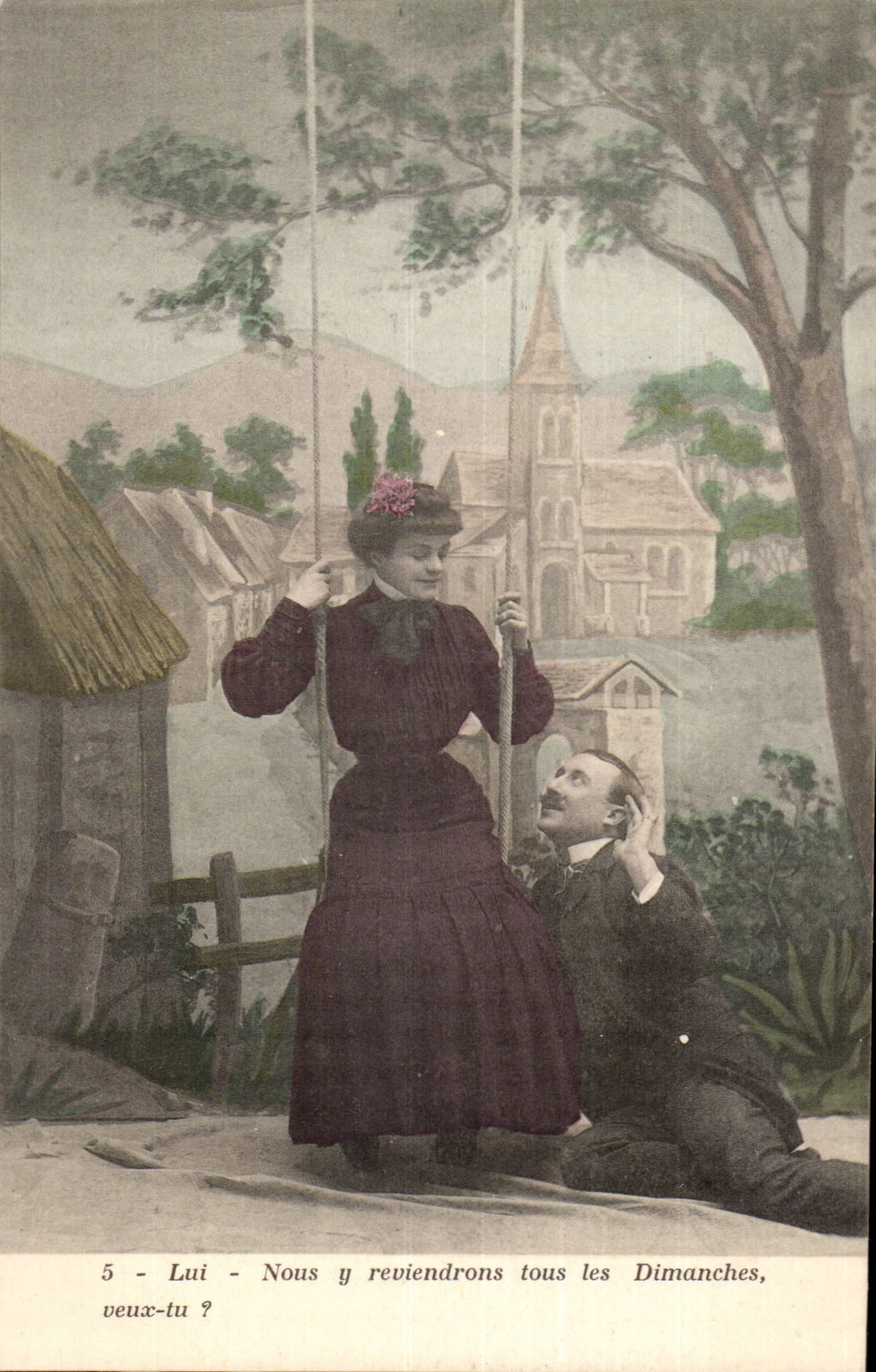 Jeux de plein air — scène de couple — éditeur non identifié, n° de série non visible