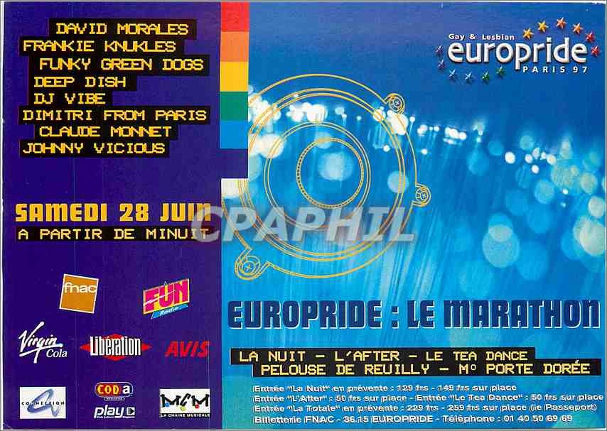 CPM Europride le Marathon Paris Pelouse de Reuilly Paris