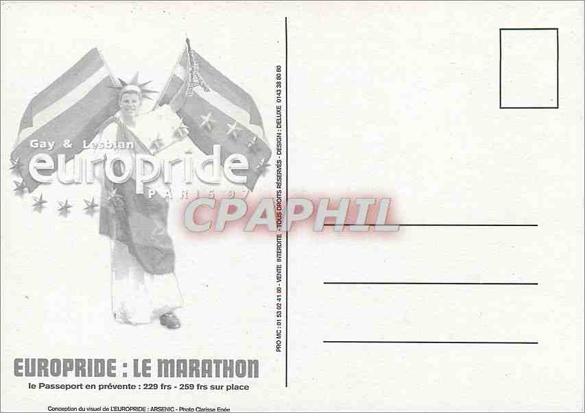 CPM Europride le Marathon Paris Pelouse de Reuilly Paris — Rückseite