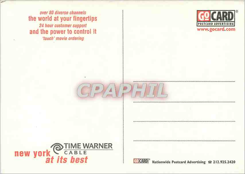 CPM New Yok at its best GoCArd — Rückseite