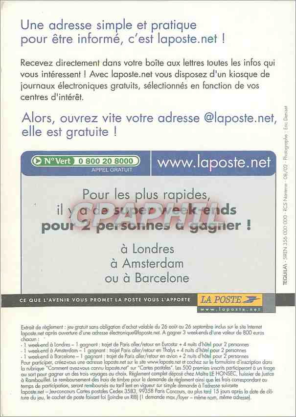 CPM Mailez vous de ceux qui vous regardent La Poste — Rückseite