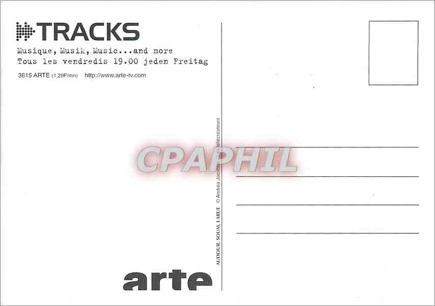 CPM Tracks Musique and more Arte — Rückseite