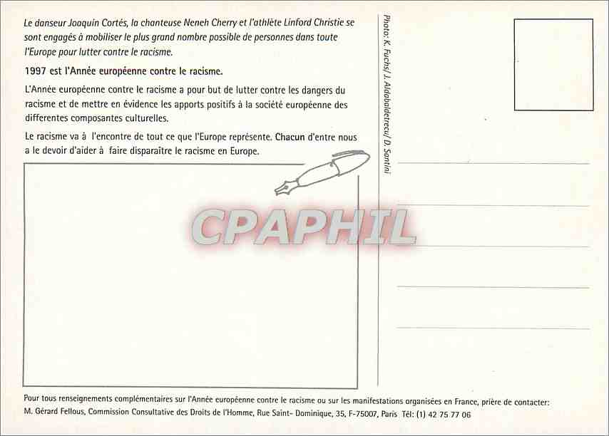 CPM Contre le racisme — Rückseite