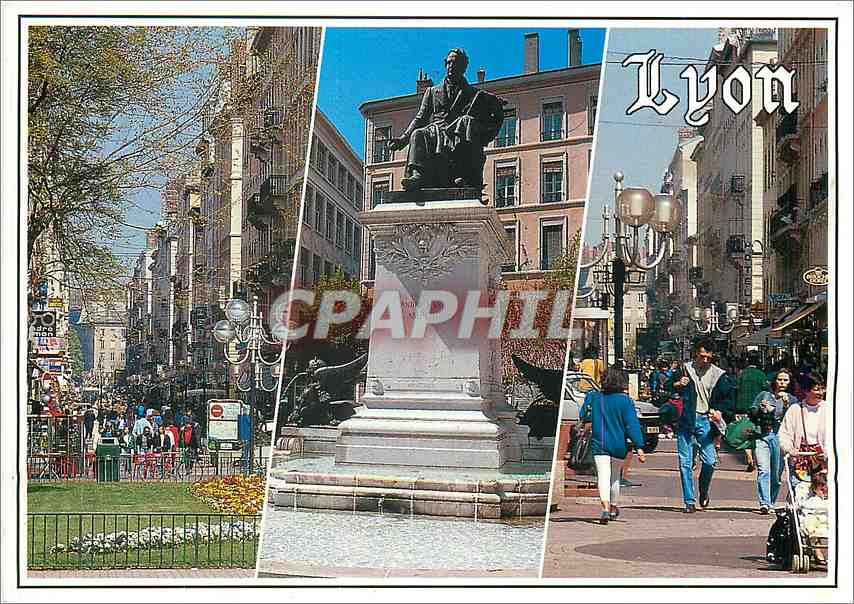 CPM Lyon (Rhone) Rue victor Hugo Place Ampere