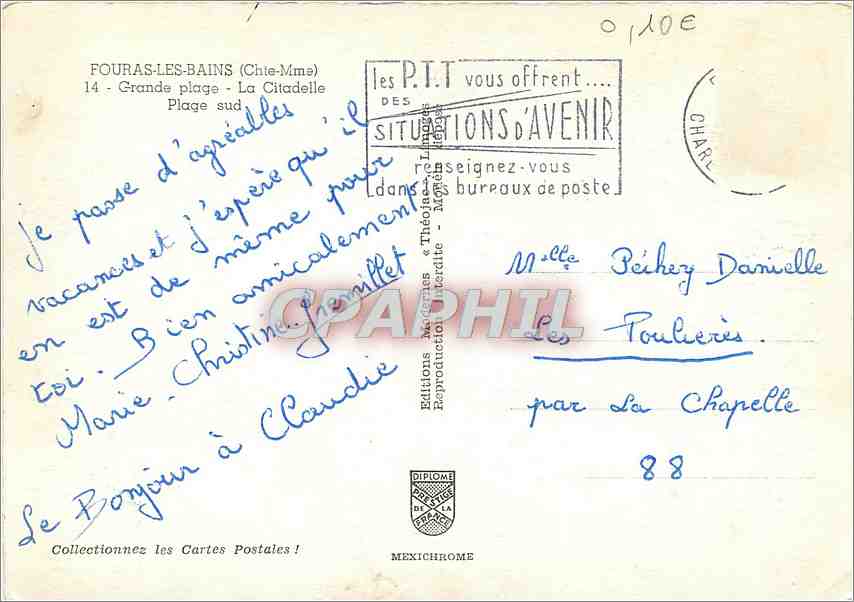 CPM Fouras les Bains (Chte Mme) Grande Plage la Citadelle Plage Sud — Back