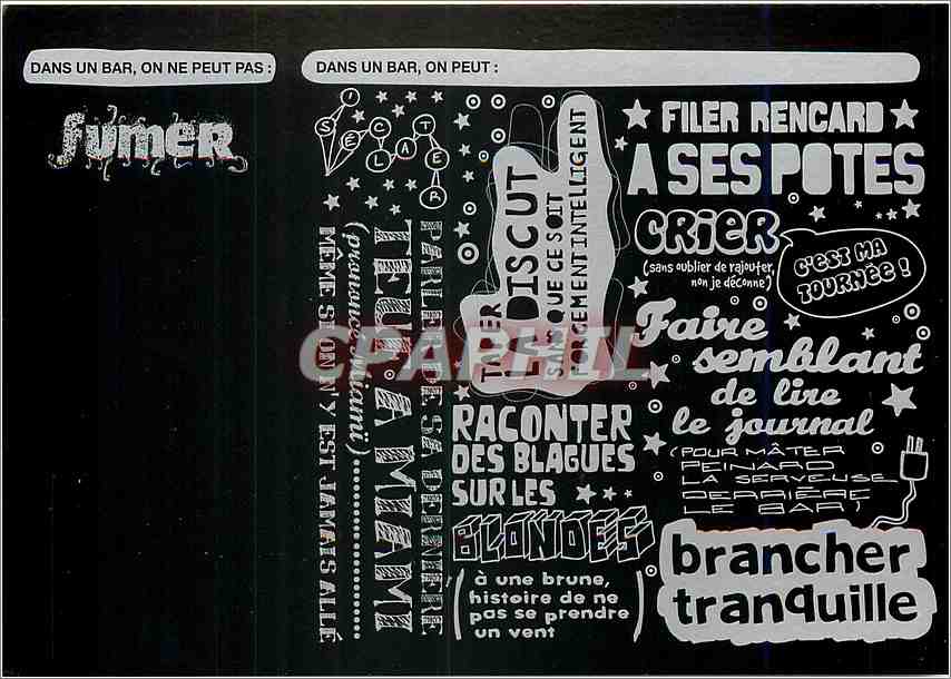 CPM Dans un Bar on ne peut Pas dans un Bar on peut Tabac
