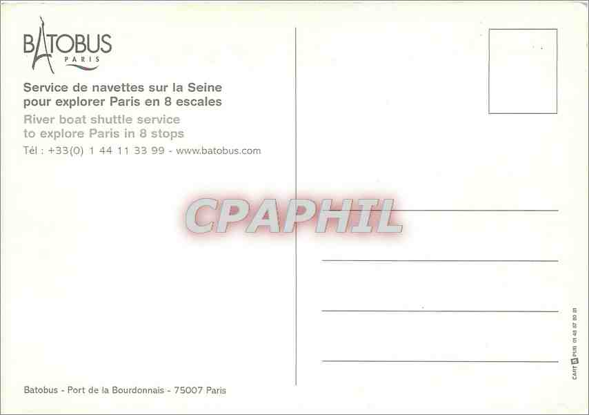 CPM Service de navette sur la seine pour explorer Paris en 8 escales Batobus — Verso