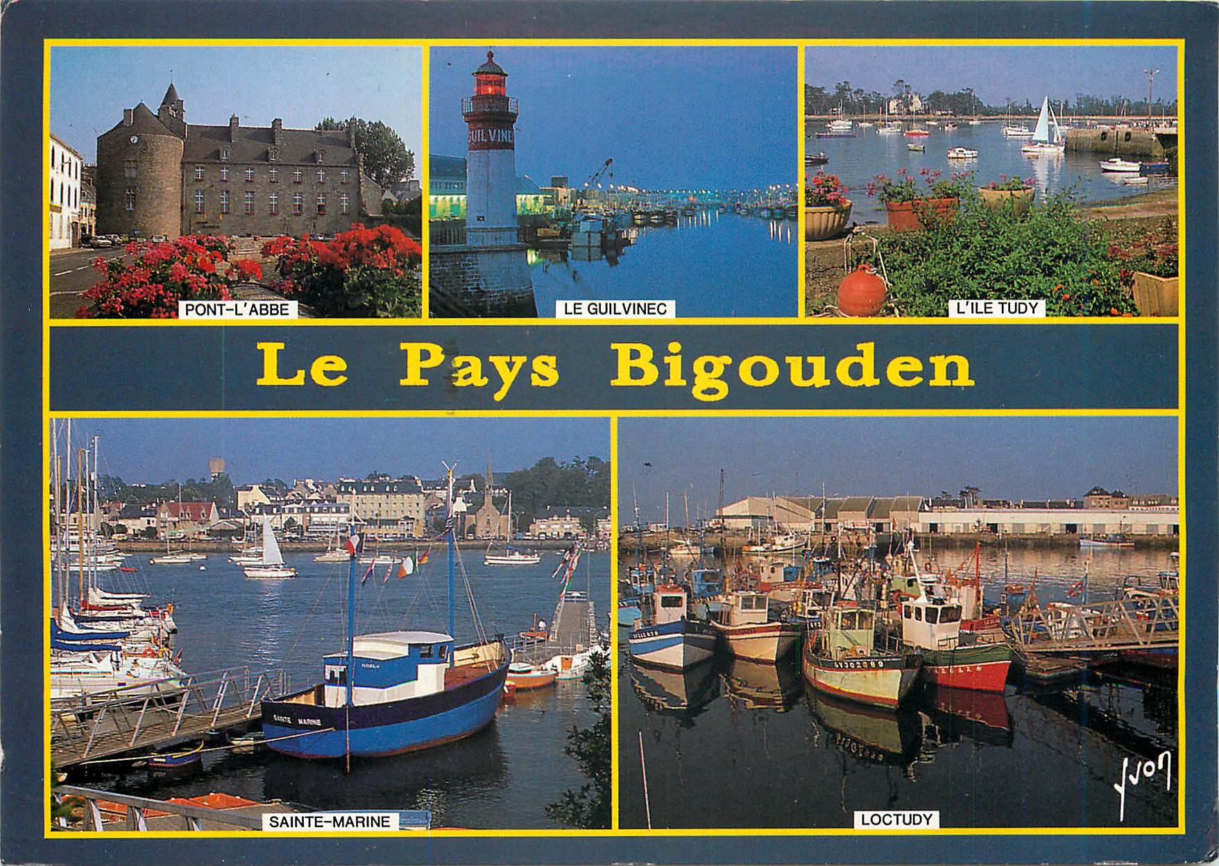 CPM Le Pays Bigouden Pont L'Abbe Le Guilvinec L'Ile Tudy Sainte Marine Loctudy Phare