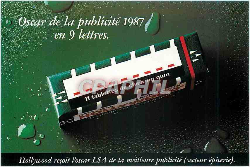 CPM Oscar de la publicite 1987 en 9 lettres Hollywood Chewing Gum