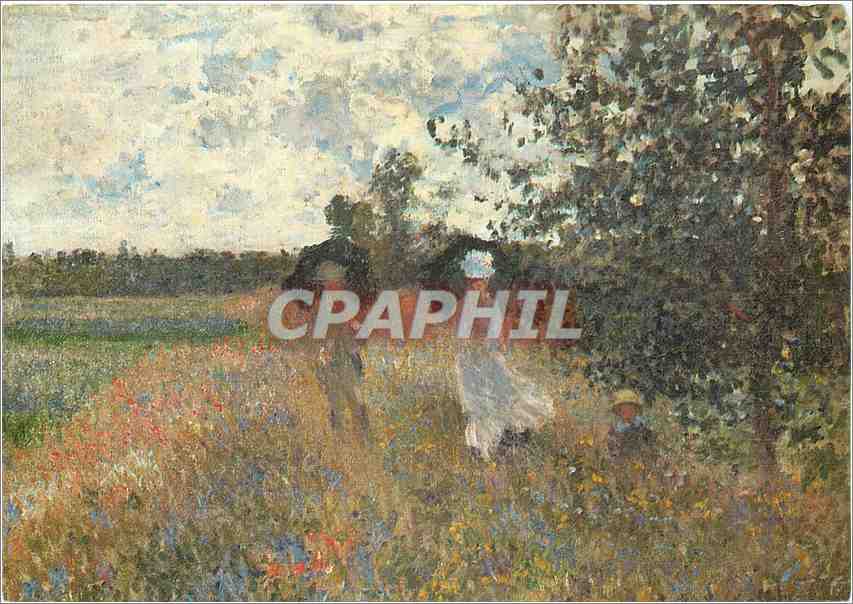 CPM Claude Monet Promenade pres d'Argenteuil