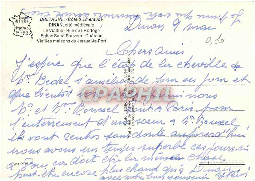 Dinan — Cité Médiévale — Éditeur Emgé — Rückseite