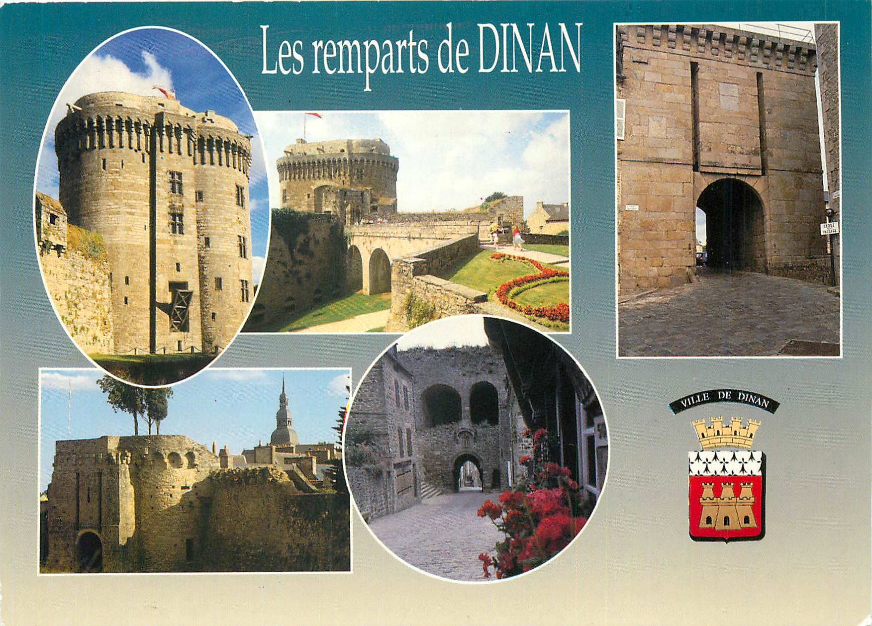 CPM La Bretagne en Couelurs les remparts de Dinan (Cotes d'Armor) le chateau la porte Saint Louis