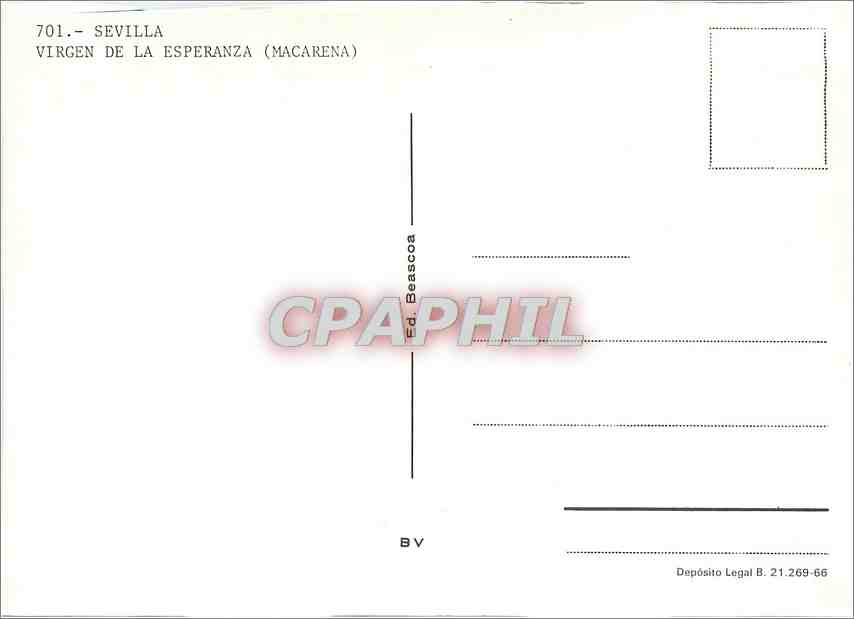 CPM Sevilla Viergen de la Esperanza (Macarena) — Rückseite
