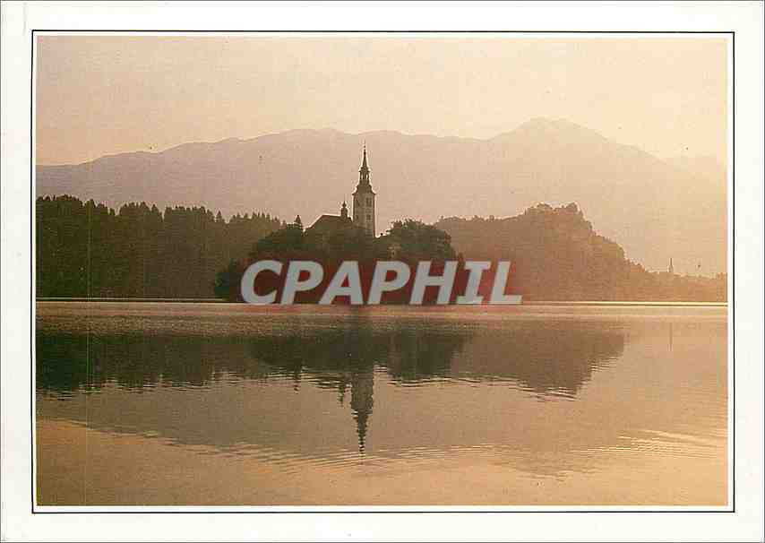 CPM Yugoslavie Bled L'eglise de Sainte Marie du Lac