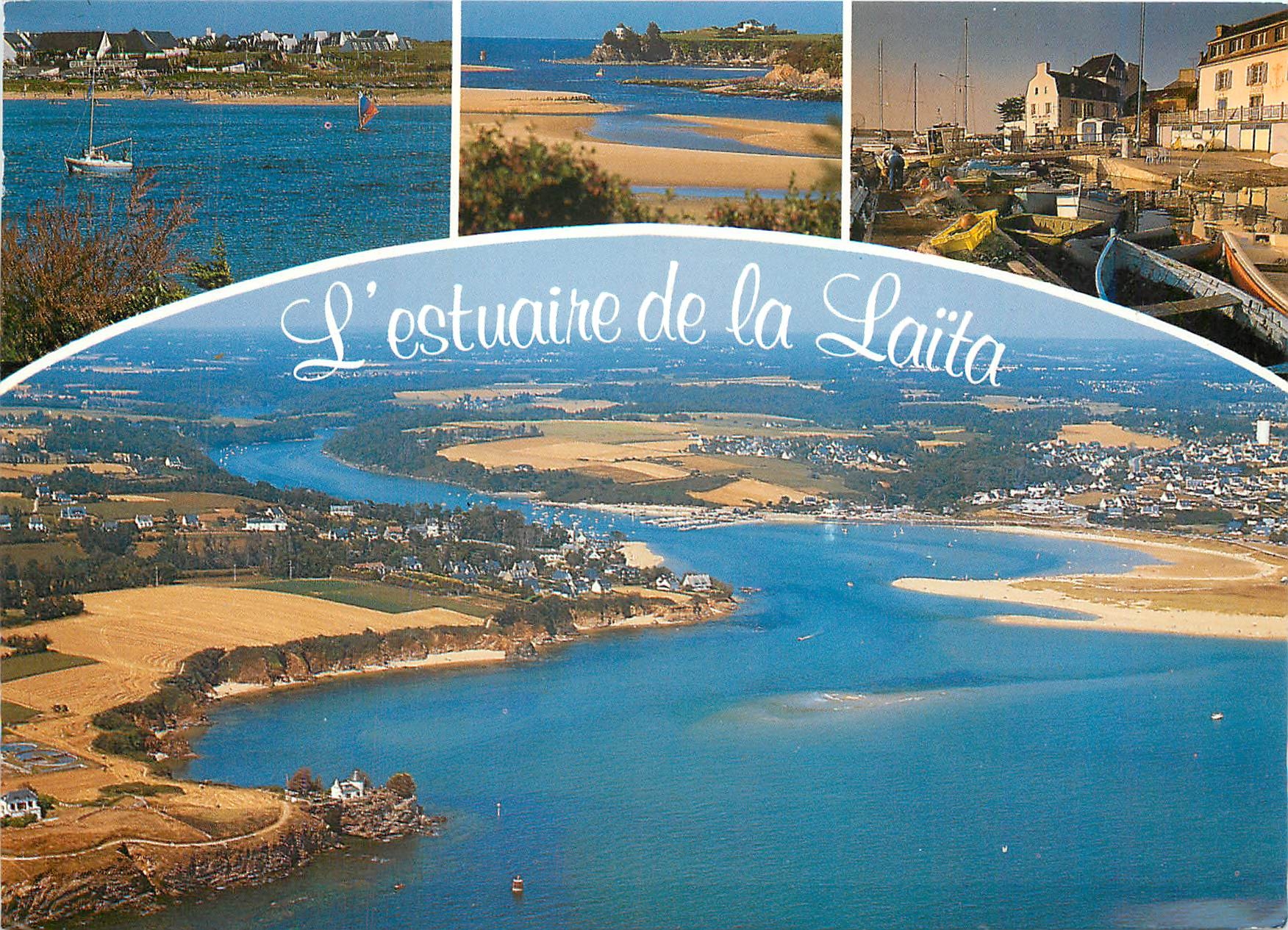 CPM Couleurs de Bretagne Entre Guidel (Morbihan) et le Poudul (Finistere) L'estuaire de la Laita