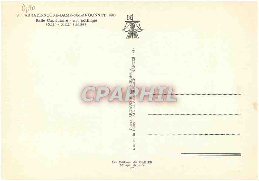 Abbaye Notre-Dame-de-Langonnet — Gotische Kapitelhalle (12. bis 13. Jahrhundert) — Les Éditions du Gabier — Rückseite